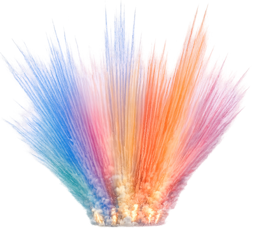 Disparo de humo de colores